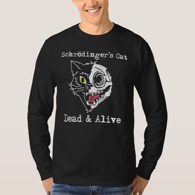 T-shirt Chat de Schrodinger - Physique quantique morte et  (Devant)