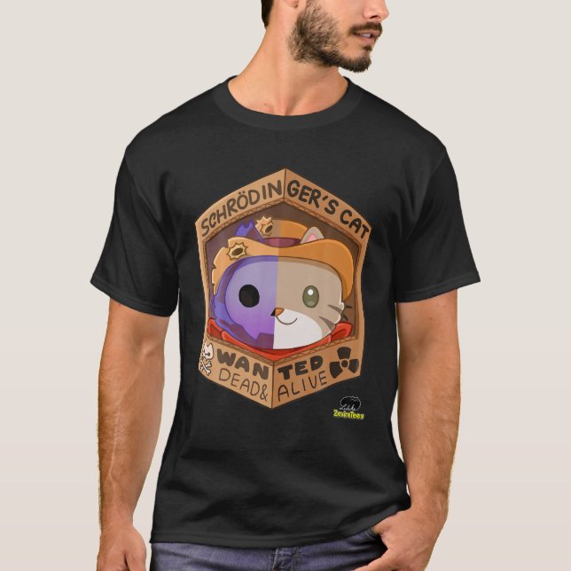 T-shirt Chat de Schrodinger - Recherché Dead (Devant)