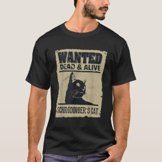T-shirt Chat De Schrodinger Recherché Mort Et Alive