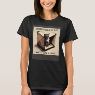 T-shirt Chat de Schrödinger recherché mort & vivant