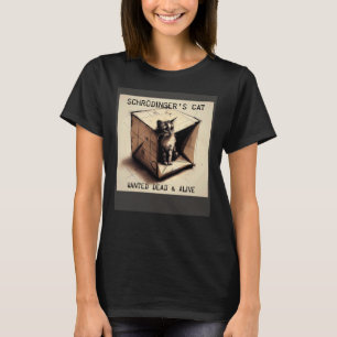 T-shirt Chat de Schrödinger recherché mort & vivant