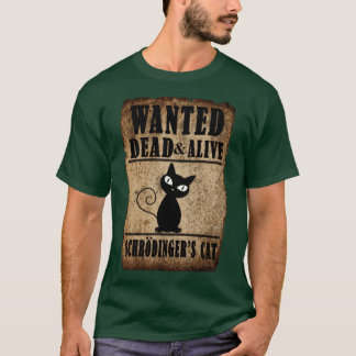 T-shirt Chat de Schrödinger recherché mort vivant vintage 