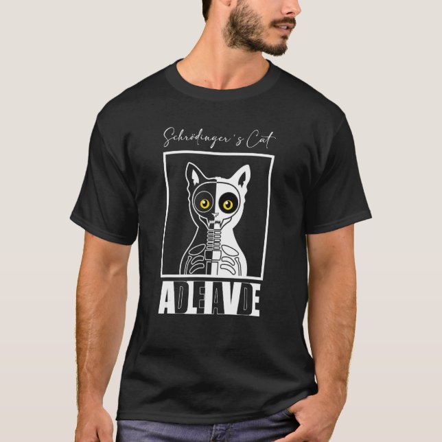 T-shirt Chat de Schrödinger Science Mort et Vivant (Devant)