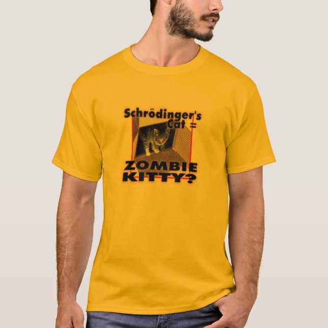 T-shirt chat de schrodingers = minou de zombi (Devant)