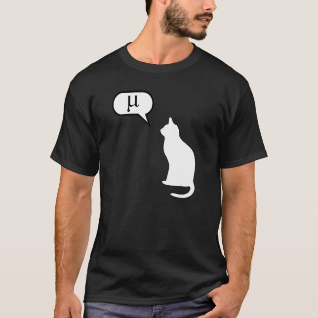 T-shirt Chat de science - Chat de maths, Chat de statistiq (Devant)