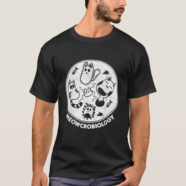 T-shirt Chat de science Meowcrobiologie (Devant)