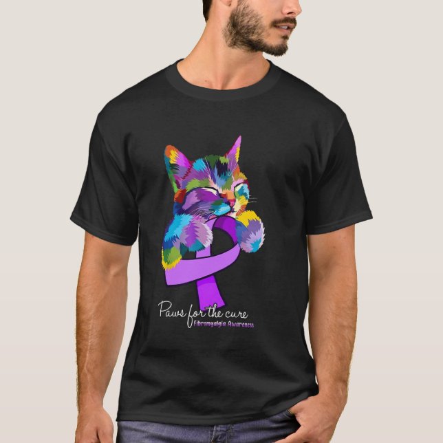 T-shirt Chat de sensibilisation à la fibromyalgie Fibro Su (Devant)