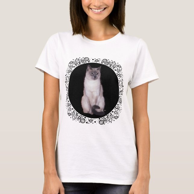 T-shirt Chat de Siamese (Devant)