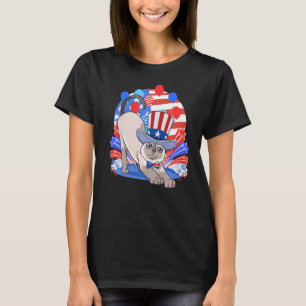 T-shirt Chat de Siamese Merica 4 juillet Patriotique améri