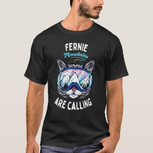 T-shirt Chat de ski Fernie Colombie-Britannique Canada