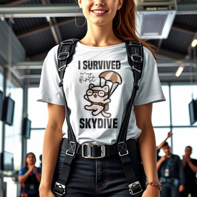 T-shirt Chat de skydiving mignon drôle skydiving (Créateur téléchargé)