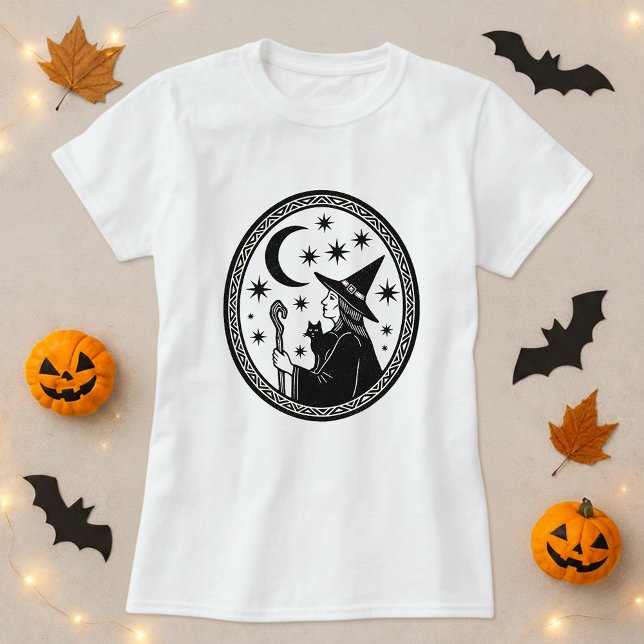 T-shirt Chat de sorcière Cauldron Cadeau Halloween (Créateur téléchargé)