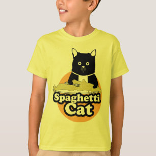 T-shirt Chat de spaghetti
