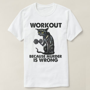 T-shirt Chat de sport Parce que le meurtre est mal Art