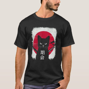 T-shirt Chat de style japonais vintage Meowy chaton Chat