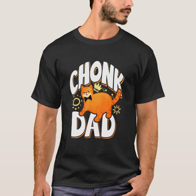 T-shirt Chat de style rétro Papa Papa (Devant)