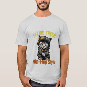 T-shirt Chat de style urbain - Kitty légende du Hip-Hop 🎸