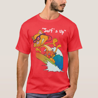 T-shirt Chat de surf,