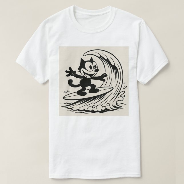 T-shirt Chat de surf (Design devant)