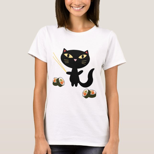 T-shirt Chat de sushi (Devant)