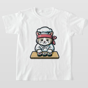 T-shirt Chat de sushi - Chat mignonne et amusante faisant 