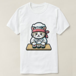 T-shirt Chat de sushi - Chat mignonne et amusante faisant 