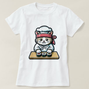T-shirt Chat de sushi - Chat mignonne et amusante faisant 