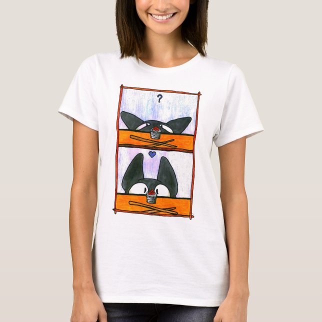 T-shirt Chat de sushi ! Mamans (Devant)