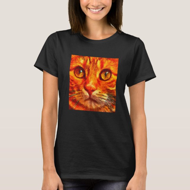 T-shirt Chat de tigre orange (Devant)