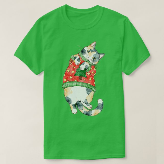 T-shirt Chat de vacances Calico (Design devant)