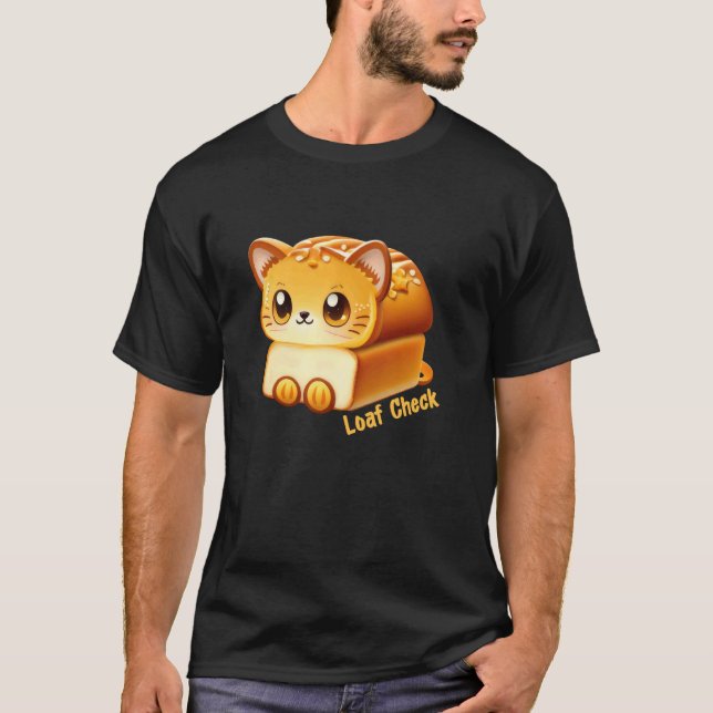 T-shirt Chat de vérification de pain (Devant)