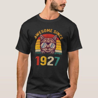 T-shirt Chat de vintage pour 95e anniversaire  95 ans form