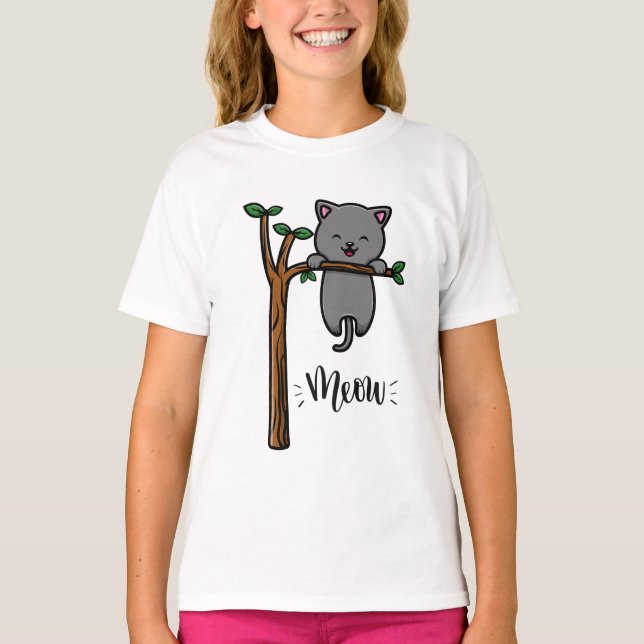 T-SHIRT CHAT DE VIOW SUR ARBRE (Devant)