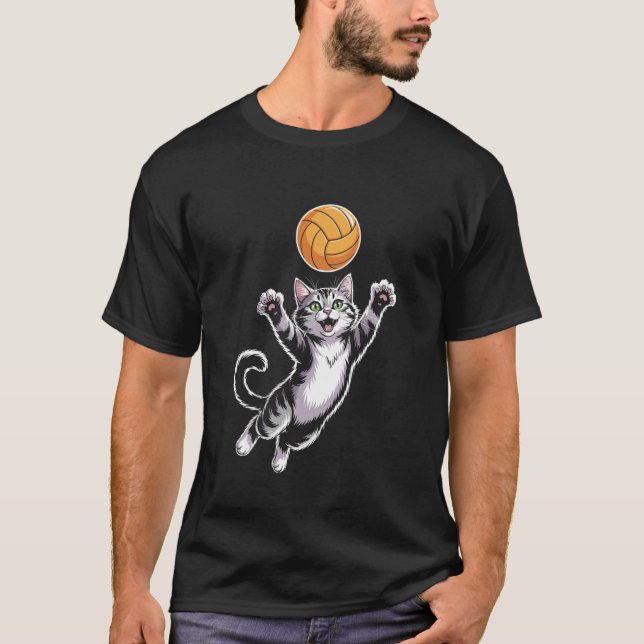 T-Shirt Chat de Volleyball Spike 1 (Devant)