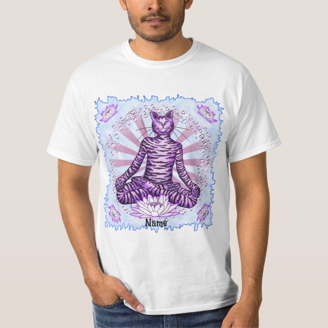T-shirt Chat de yoga (Devant)