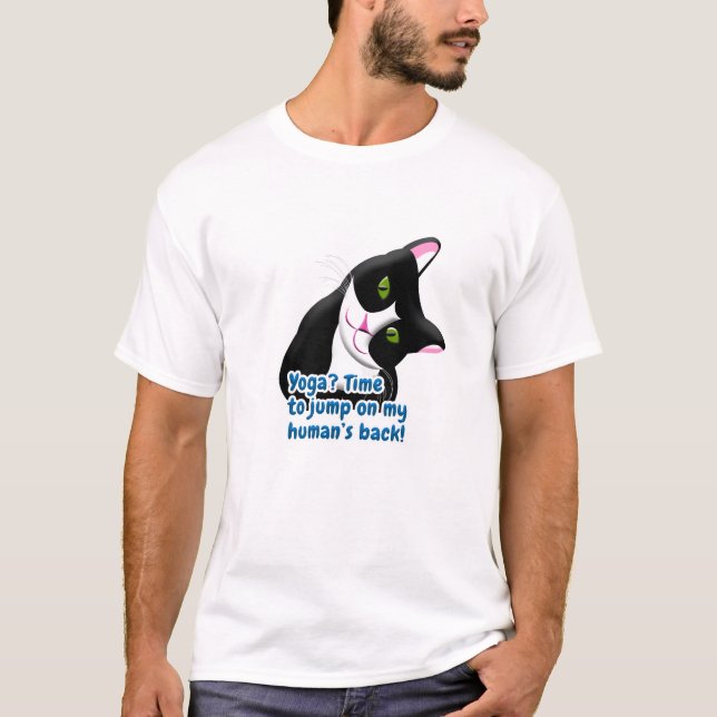 T-shirt Chat de Yoga amusant (Devant)