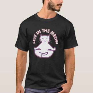 T-shirt Chat De Yoga Vivent Dans La Méditation Meow Yogi K
