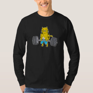 T-shirt Chat Deadlifter Powerlifter Hauteur de poids Chat