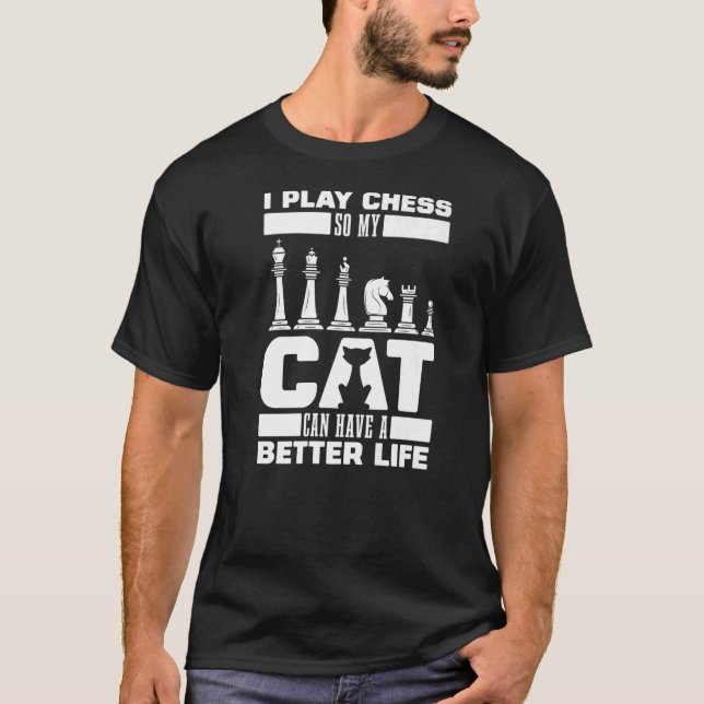 T-shirt Chat d'échecs Master Chessboard Chess Chess (Devant)
