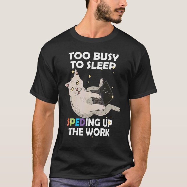 T-shirt Chat d'éducation spéciale avec professeur d'ordina (Devant)
