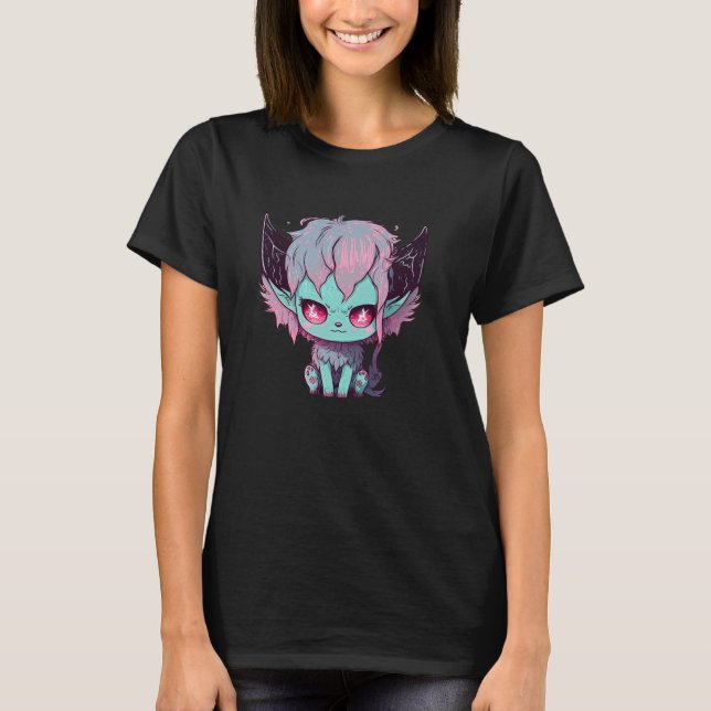 T-shirt Chat démon Chibi (Devant)