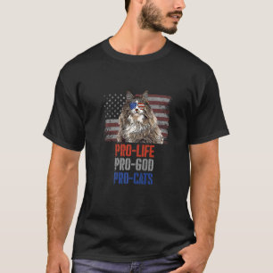T-shirt Chat des Forêts Norvégiennes Pro Vie Pro Dieu Pro