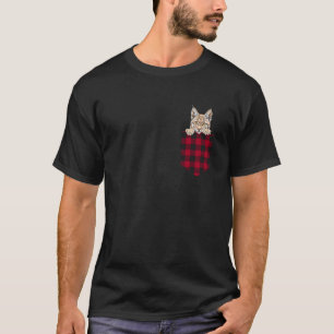 T-shirt Chat Désert Lynx Dans Sa Poche Chat Mignon Amoureu