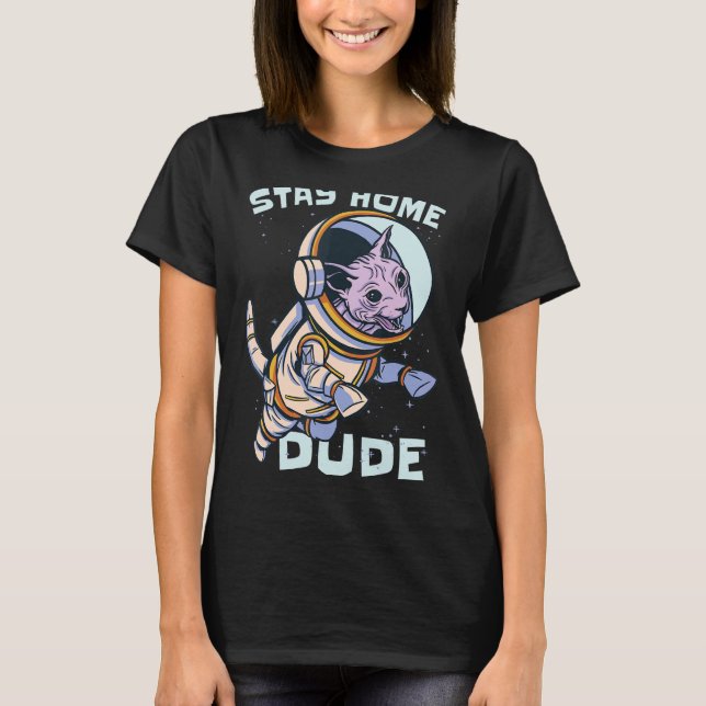 T-shirt Chat d'espace Citation Spaceman Astronaute (Devant)