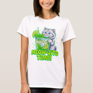 T-shirt Chat d'été Miaou Jito Time – Cadeau drôle pour fem