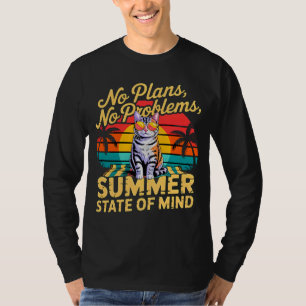 T-shirt Chat d'été Rétro - Cadeau drôle pour amateur de ch