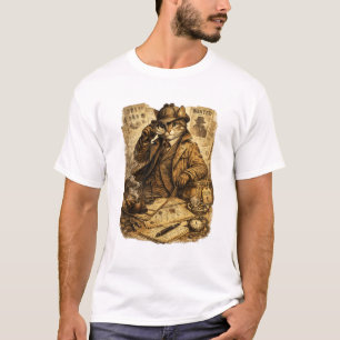 T-shirt Chat détective drôle Cadeau pour amateur de myst