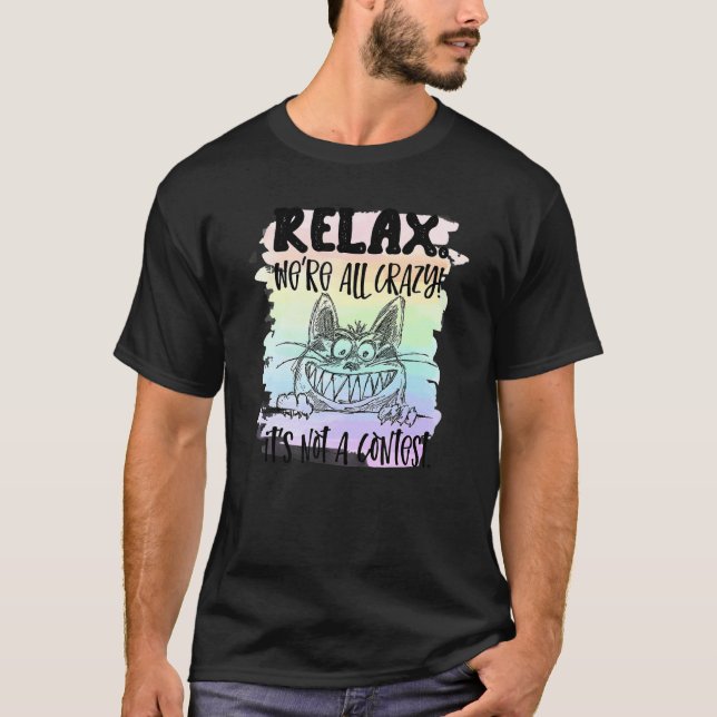 T-shirt Chat détendu sarcastique (Devant)