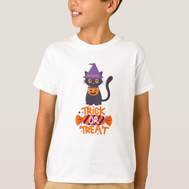 T-shirt Chat d'Halloween (Devant)