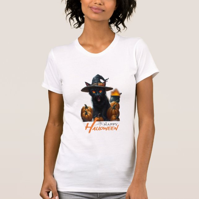 T-shirt Chat d'Halloween  (Devant)
